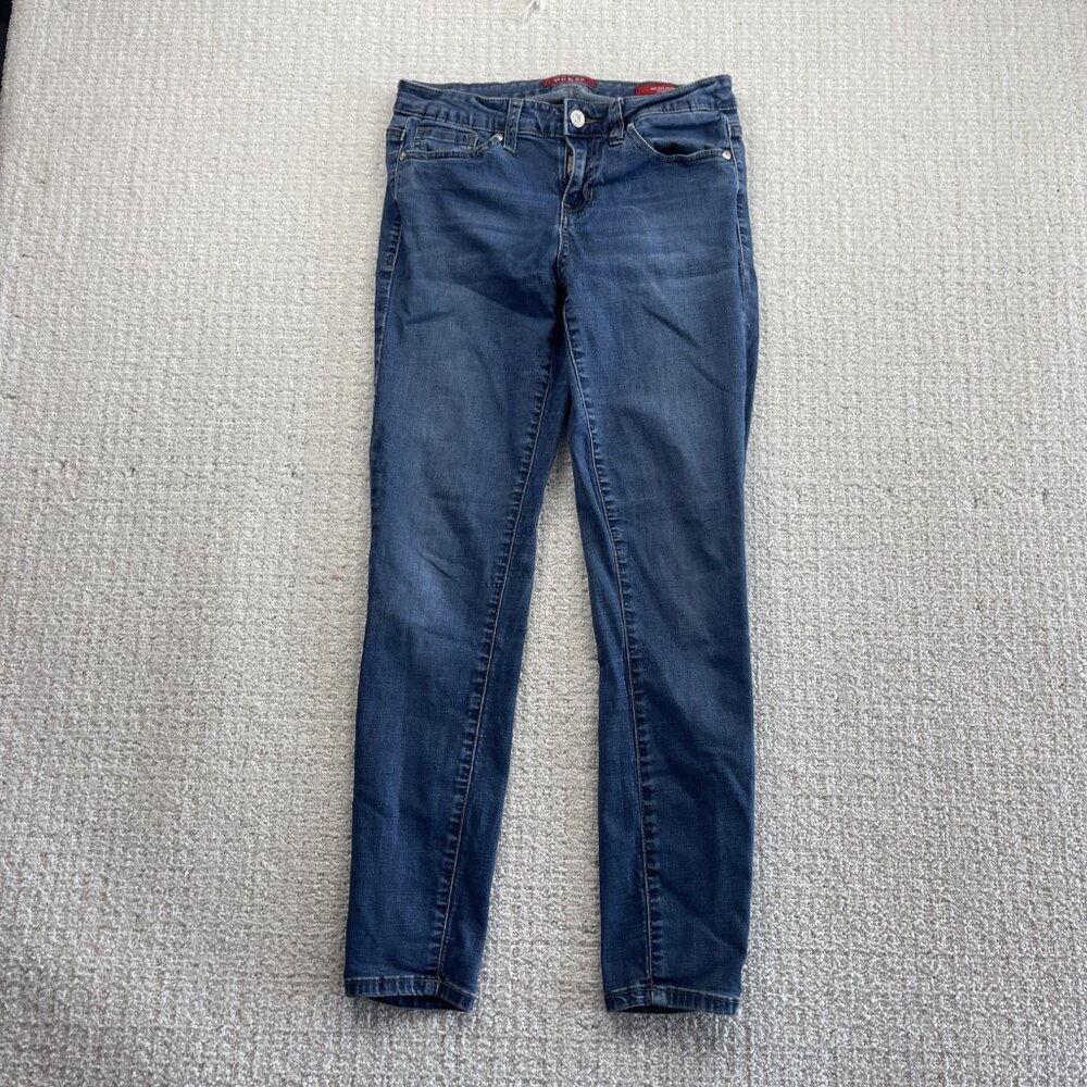 Guess Jeans Blue Mid Rise Skinny Melanie Fit Denim Women Sz 27 Classic Jeans